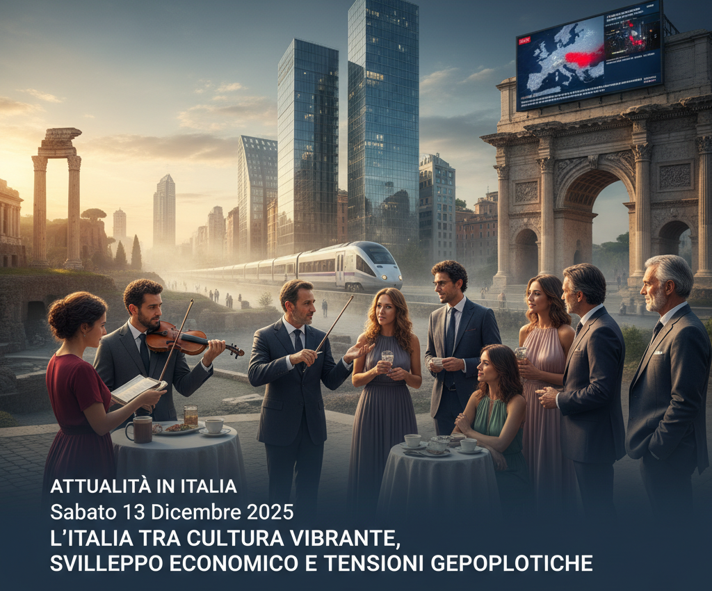 Sabato 13 Dicembre 2025: L'Italia tra Cultura Vibrante, Sviluppo Economico e Tensioni Geopolitiche