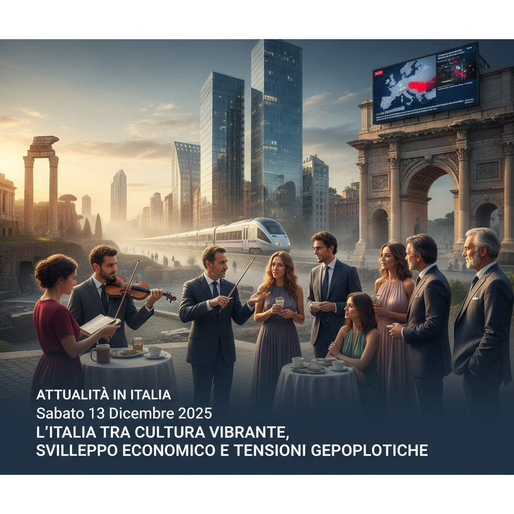 Sabato 13 Dicembre 2025: L'Italia tra Cultura Vibrante, Sviluppo Economico e Tensioni Geopolitiche