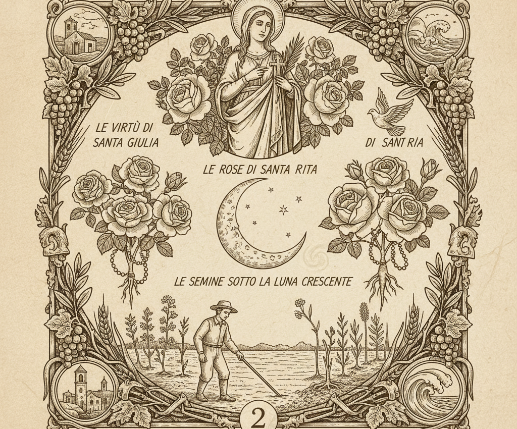 L'Almanacco di Trani Italia News: Le Virtù di Santa Giulia, le Rose di Santa Rita e le Semine Sotto la Luna Crescente
