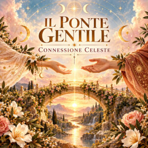 Illustrazione simbolica Il Ponte Gentile, rito di intenzione e comunicazione, creata con intelligenza artificiale